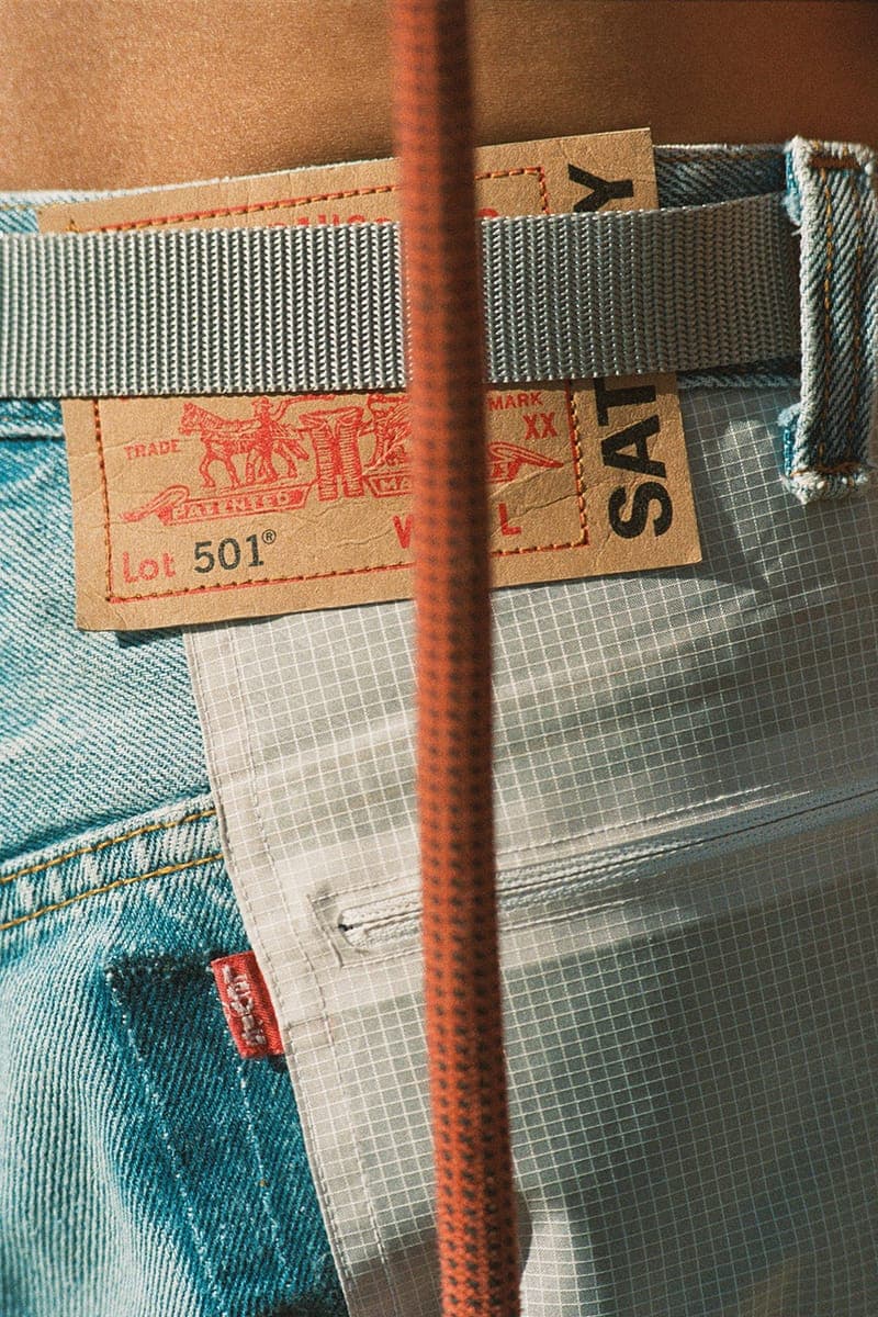 リーバイスがサティスファイとのコラボコレクションを発表 SATISFY Levi's Limited Collection 501 Re-Possessed Climb Jeans SoftCell Cordura T-Shirt Collaboration Release Info