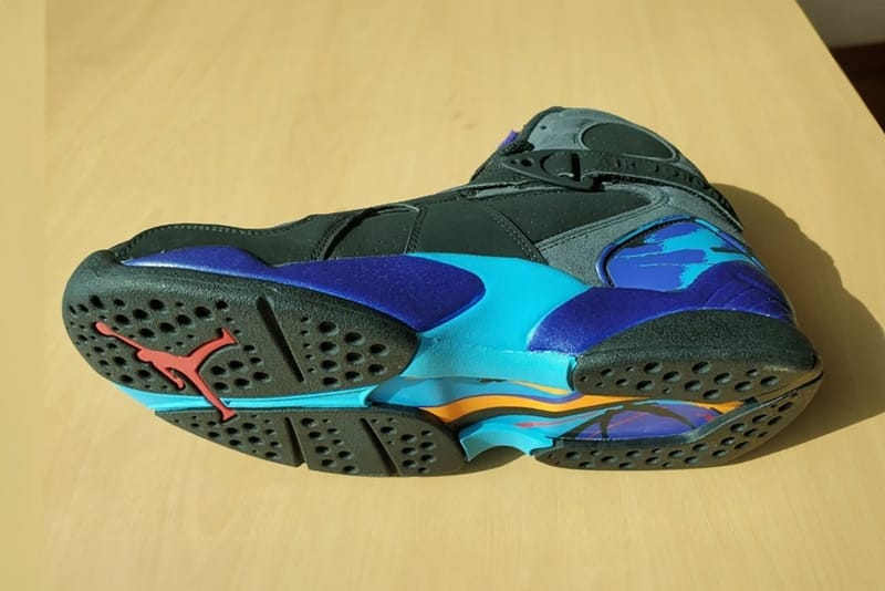 2025年の復刻版 Air Jordan 8 “Aqua” のサンプルが浮上