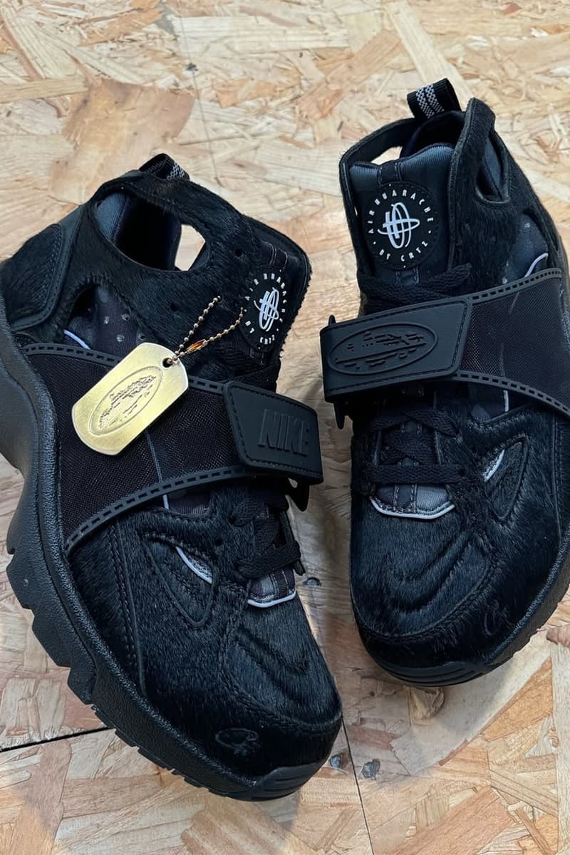 コーテイズがクリスマスに向けて新作アイテムをドロップ Corteiz x Nike Air Trainer Huarache black release info