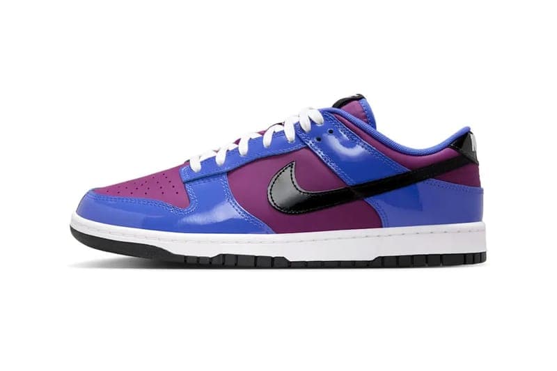 ナイキからパテントレザーを使用したダンクローが登場 nike sb dunk low patent leather paramount blue black laser orange