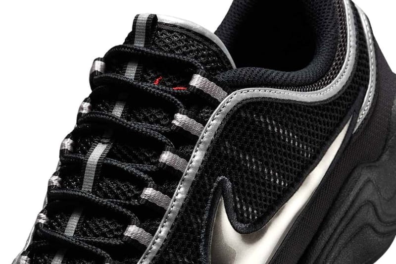 ナイキの名作エアズームスピリドンからメタリックシルバーがアクセントの新色が登場 Nike Air Zoom Spiridon "Black/Metallic Silver” HF9117-002 Release Info