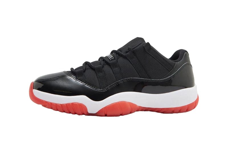 復刻が噂されていたエアジョーダン11ロー“ブレッド”の最新ビジュアルが浮上 air michael jordan brand 11 low bred black white red 2025 official release date info photos price store list buying guide fv5104 006