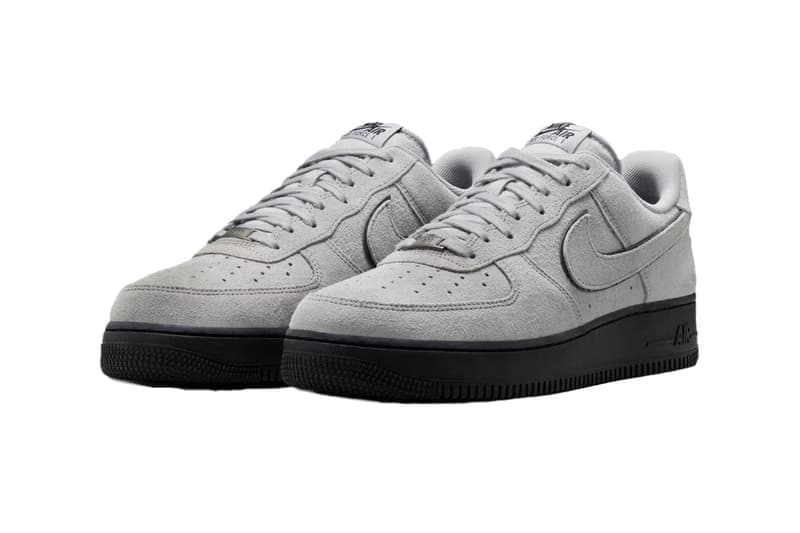 ナイキ エアフォース1ローより新色スエード/スモーキーグレーが登場 nike air force 1 low suede light smoke grey release info