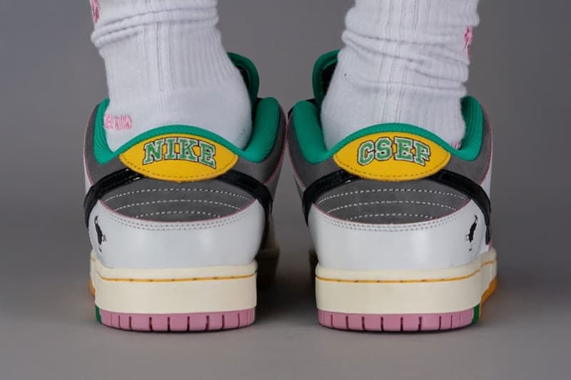 CSEF x ナイキ SB ダンクローのディテールをチェック csef x nike sb dunk low hj4132 100 release info