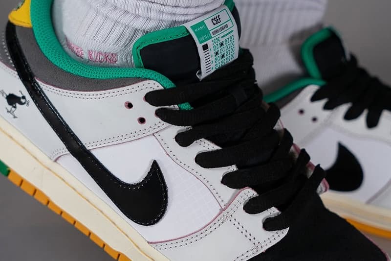 CSEF x ナイキ SB ダンクローのディテールをチェック csef x nike sb dunk low hj4132 100 release info