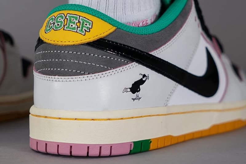 CSEF x ナイキ SB ダンクローのディテールをチェック csef x nike sb dunk low hj4132 100 release info