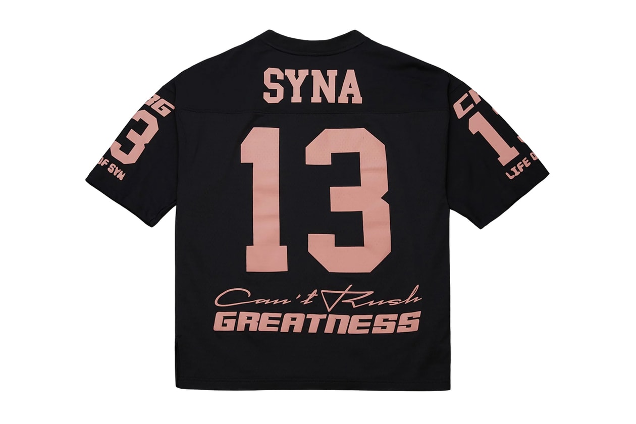 セントラル・シー主宰 シナ・ワールド x NFL x ミッチェル & ネスのトリプルコラボアイテムが発売 Central Cee SYNA  NFL  MITCHELL & NESS CRG JERSEY