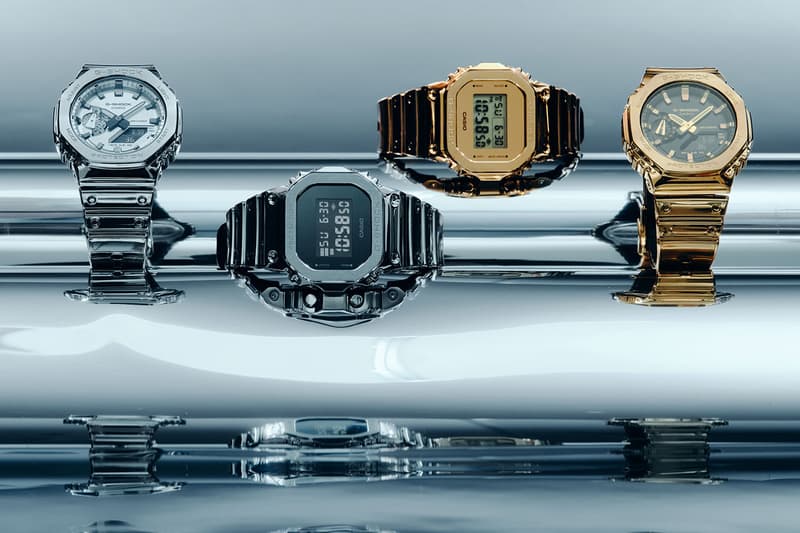 ジーショックが革新的なタフシリコーンバンドを初搭載したファインメタルシリーズをリリース G-SHOCK Fine Metallic Series Tough Silicone Band Shock-Resistant Water-Resistant GM-5600YM-8 GM-5600YMG-9 GM-2100YM-8A GM-2100YMG-9A