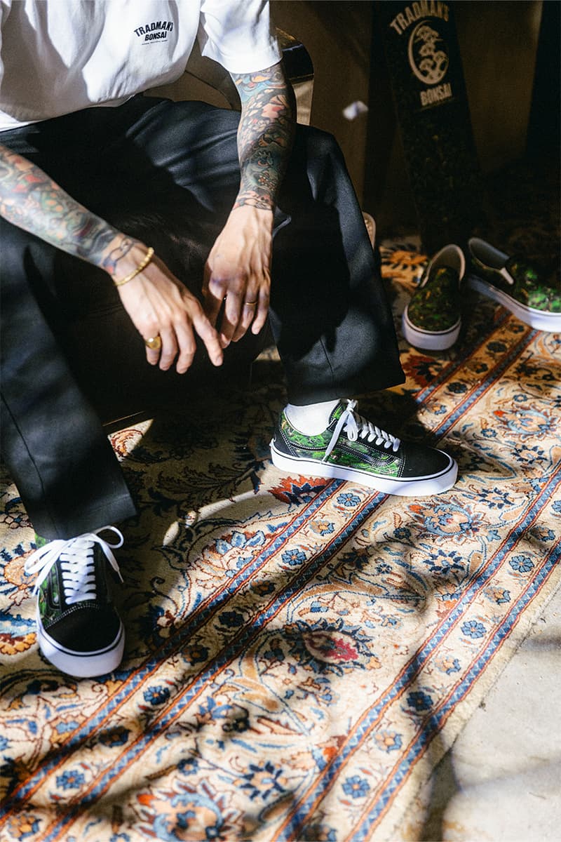 ヴァンズがトラッドマンズボンサイとのコラボコレクションを発売 vans tradmans bonsai collab TRADMAN’S BONSAI COLLECTION release info