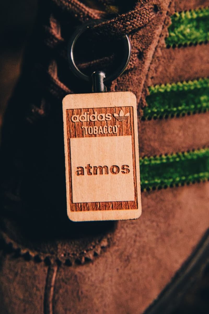 アディダスオリジナルスのタバコに屋久杉と年輪の要素を取り入れた1足 adidas originals tobacco atmos collaboration release info