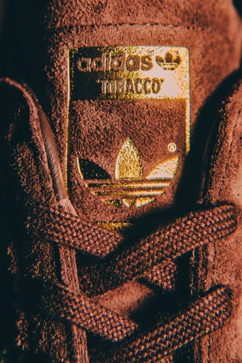 アディダスオリジナルスのタバコに屋久杉と年輪の要素を取り入れた1足 adidas originals tobacco atmos collaboration release info