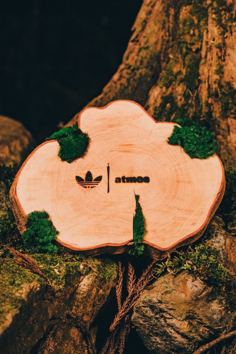 アディダスオリジナルスのタバコに屋久杉と年輪の要素を取り入れた1足 adidas originals tobacco atmos collaboration release info