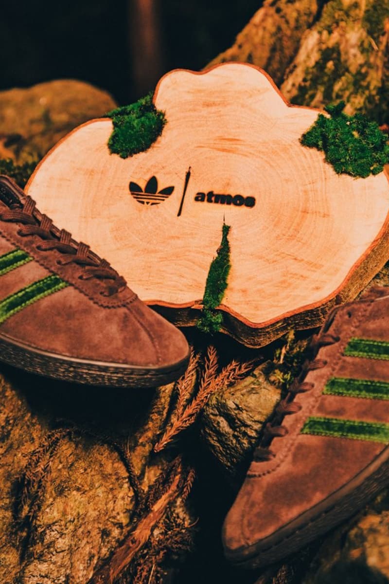 アディダスオリジナルスのタバコに屋久杉と年輪の要素を取り入れた1足 adidas originals tobacco atmos collaboration release info