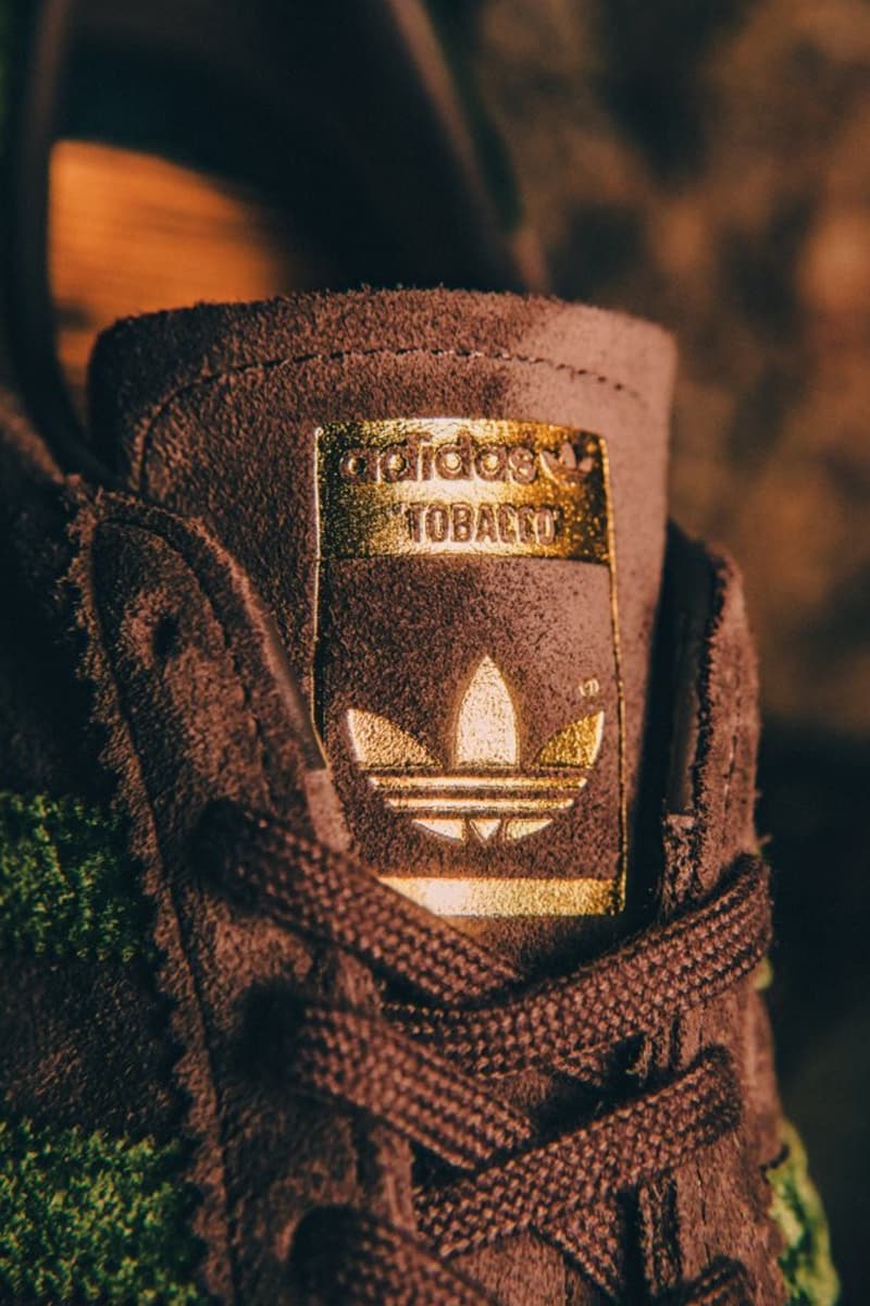 アディダスオリジナルスのタバコに屋久杉と年輪の要素を取り入れた1足 adidas originals tobacco atmos collaboration release info