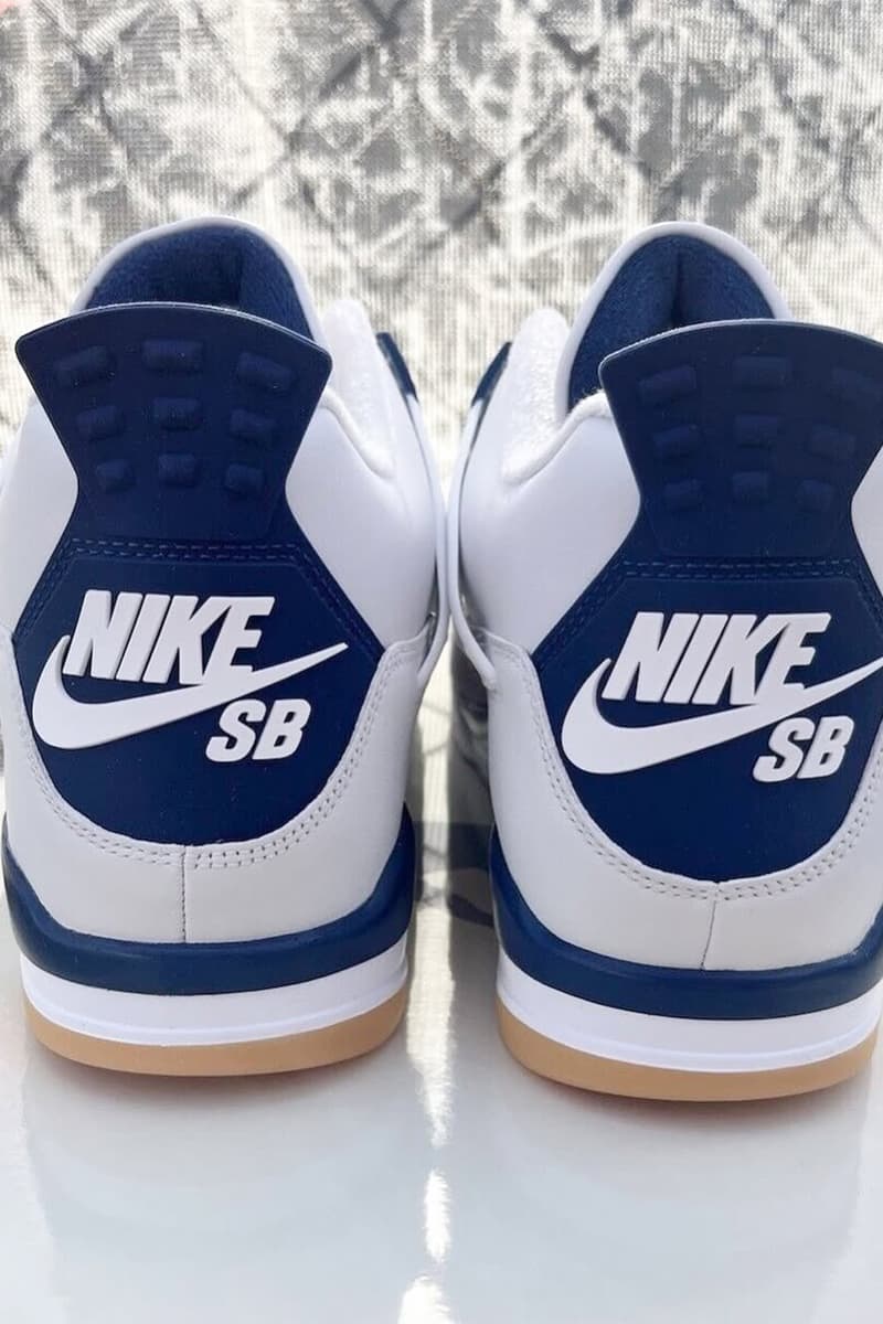 ナイキ SB x エアジョーダン 4 “ネイビー” のディテールをチェック Nike SB x Air Jordan 4 “Navy” detail look