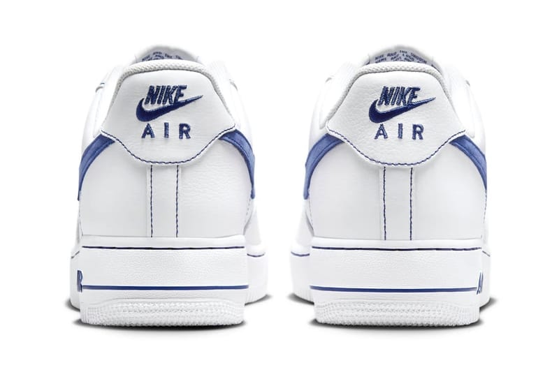ナイキエアフォース1ローからブルーのコントラストが目を惹く新色モデルが登場 Nike Air Force 1 Low Contrast Stitch white deep royal blue HQ2037-100 Release Info