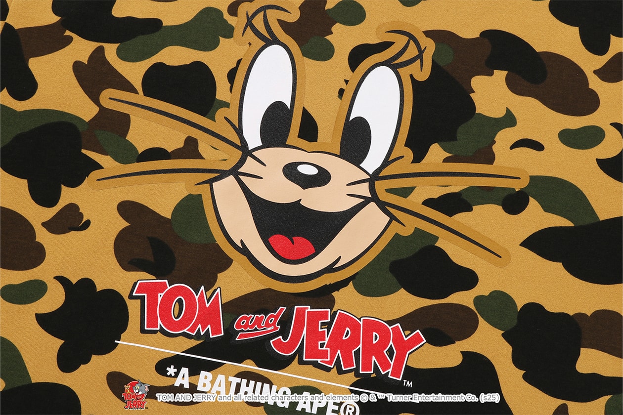 A BATHING APE® が『トムとジェリー』誕生85周年を記念したコラボレートコレクションをリリース A BATHING APE® Tom and Jerry collection release info NICI