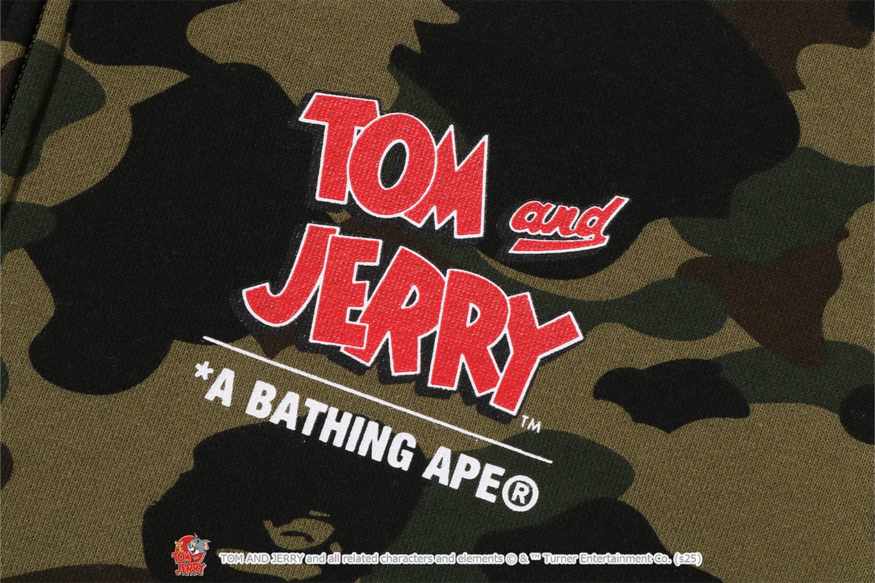 A BATHING APE® が『トムとジェリー』誕生85周年を記念したコラボレートコレクションをリリース A BATHING APE® Tom and Jerry collection release info NICI