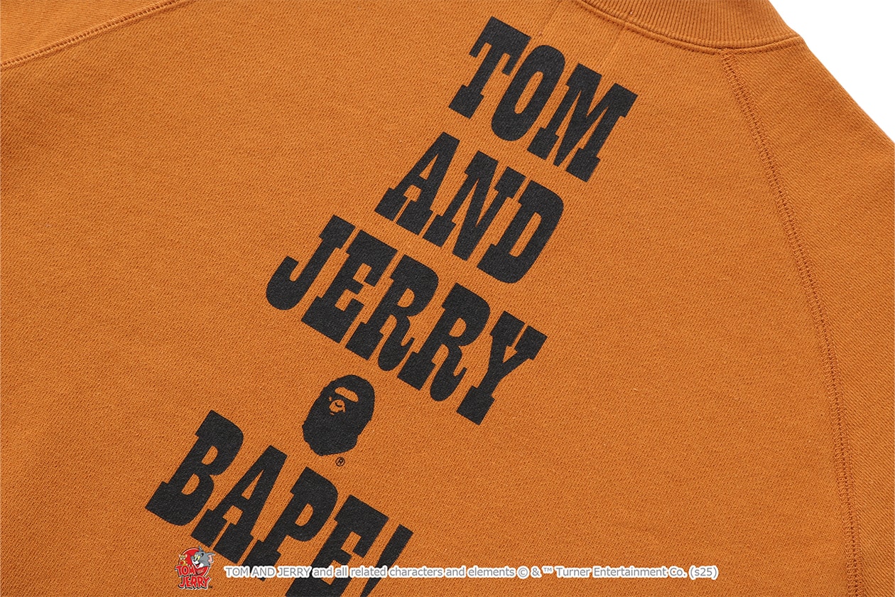 A BATHING APE® が『トムとジェリー』誕生85周年を記念したコラボレートコレクションをリリース A BATHING APE® Tom and Jerry collection release info NICI