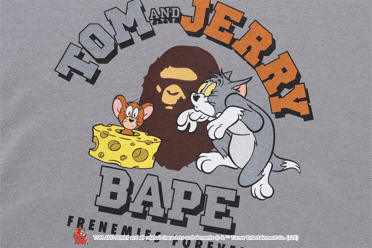 A BATHING APE® が『トムとジェリー』誕生85周年を記念したコラボレートコレクションをリリース A BATHING APE® Tom and Jerry collection release info NICI