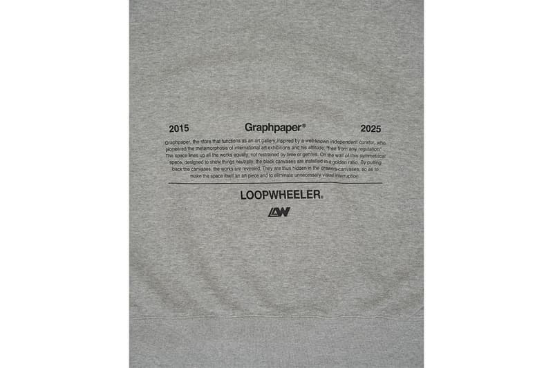 グラフペーパー 青山の10周年を記念したスウェットを発売 graphpaper aoyama 10 aniversalyl oopwheeler collaboration release info