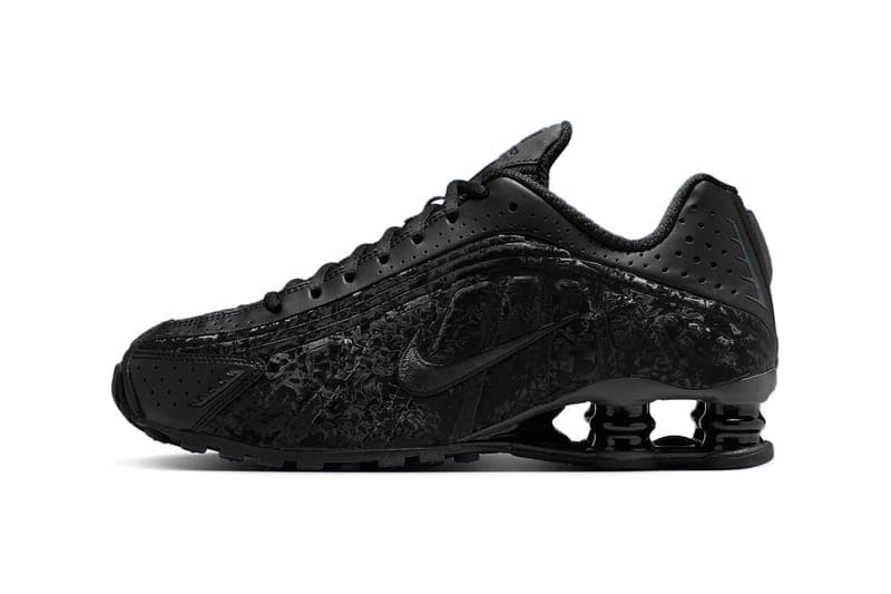 ナイキショックスR4からフローラルプリントをあしらった新色 “ブラックフローラル”が登場 Nike Shox R4 "Black Floral" Black/Dark Smoke Grey HV1992-600 april 1 april fools sneakers martine rose swoosh retro