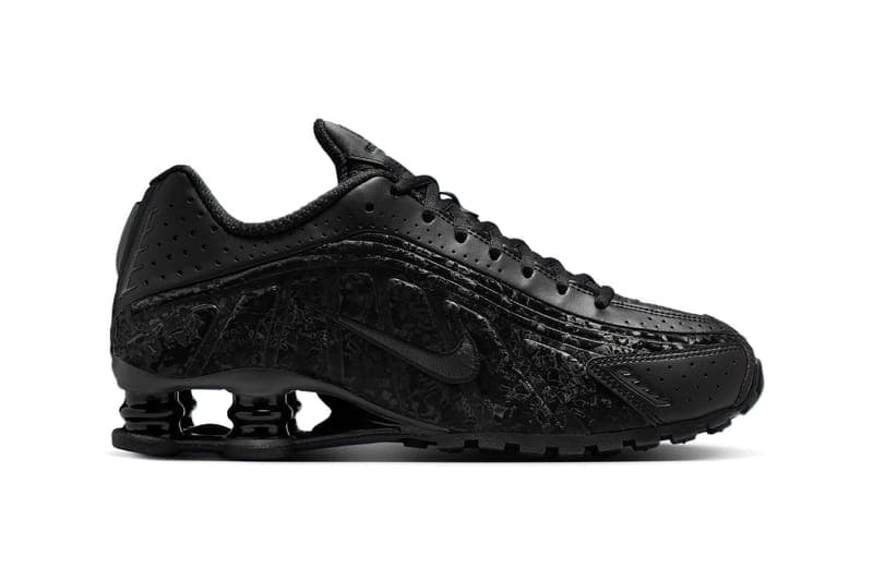 ナイキショックスR4からフローラルプリントをあしらった新色 “ブラックフローラル”が登場 Nike Shox R4 "Black Floral" Black/Dark Smoke Grey HV1992-600 april 1 april fools sneakers martine rose swoosh retro