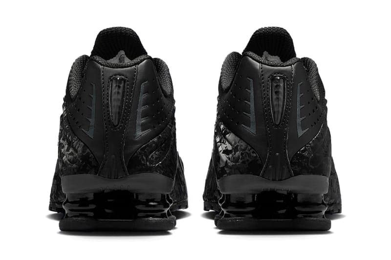 ナイキショックスR4からフローラルプリントをあしらった新色 “ブラックフローラル”が登場 Nike Shox R4 "Black Floral" Black/Dark Smoke Grey HV1992-600 april 1 april fools sneakers martine rose swoosh retro