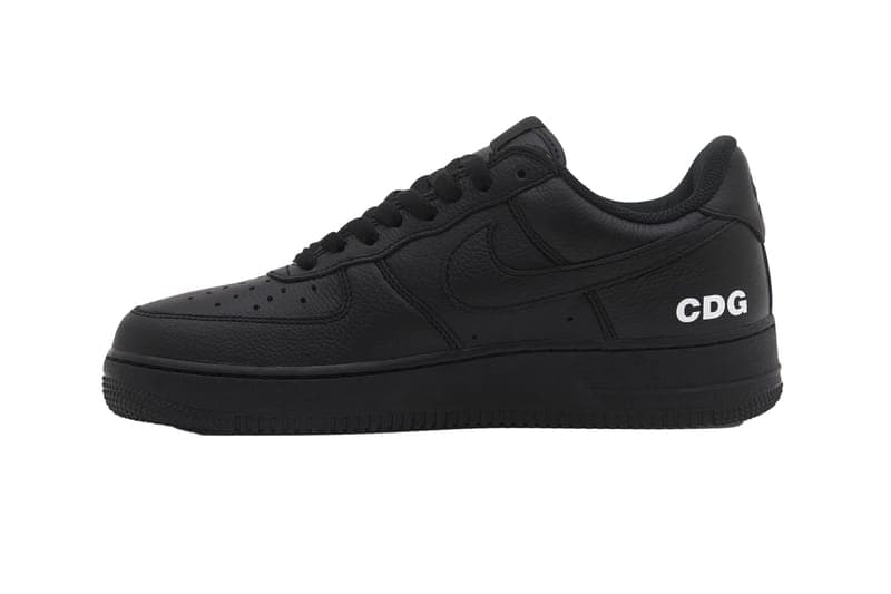 ブラック コム デ ギャルソン x ナイキの最新作 エアフォース 1 ローが到着 BLACK COMME des GARÇONS x Nike Air Force 1 Low Retro release info