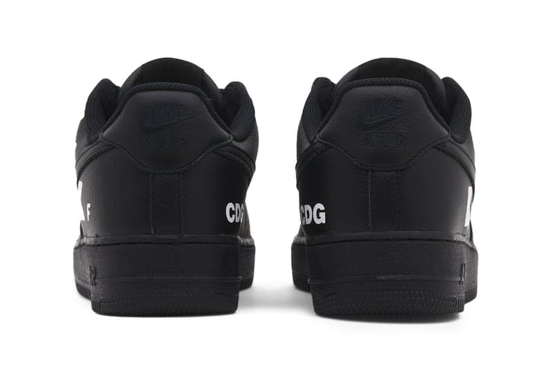 ブラック コム デ ギャルソン x ナイキの最新作 エアフォース 1 ローが到着 BLACK COMME des GARÇONS x Nike Air Force 1 Low Retro release info