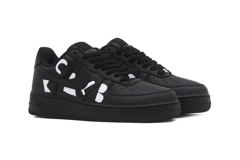 ブラック コム デ ギャルソン x ナイキの最新作 エアフォース 1 ローが到着 BLACK COMME des GARÇONS x Nike Air Force 1 Low Retro release info