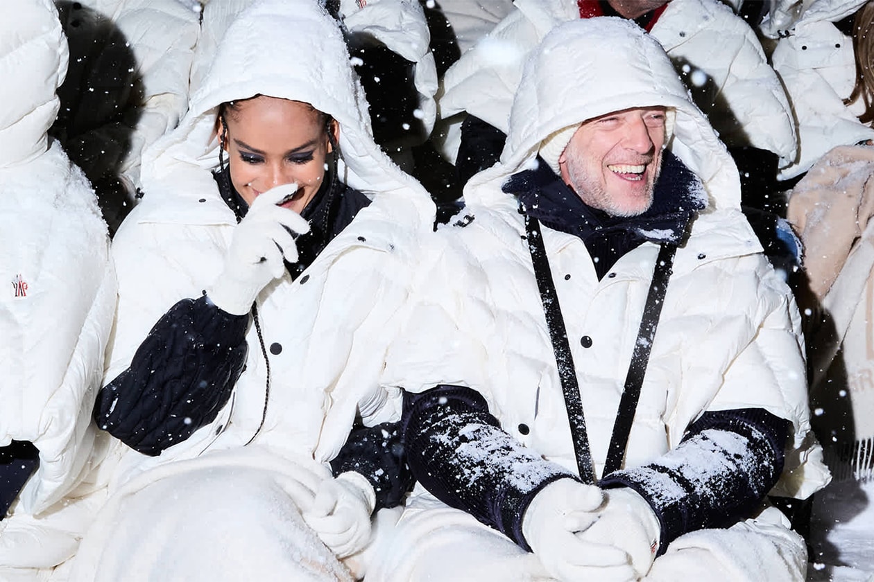 Moncler Grenoble FW25 Runway Collection courchevel altiport puffer jackets penn badgley doutzen adrien brody kate moss anne hathaway shaun white brooklyn beckham nicola peltz Remo Ruffini