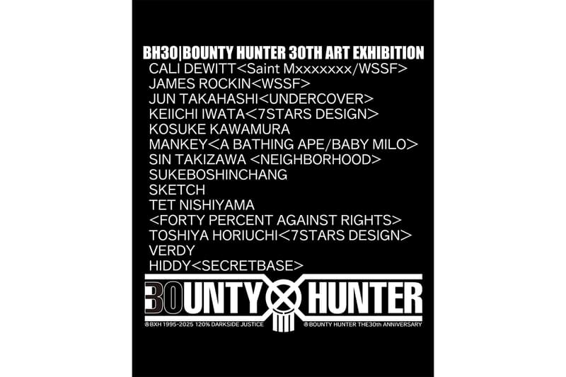 バウンティハンターの30周年を祝うアートエキシビションが開催 bounty hunter 30bh30bounty hunter 30th art exhbision release info
