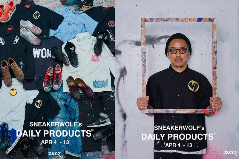 SNEAKERWOLF が制作時に着用していたウェアや新作アートワークを10日間限定で展示・販売