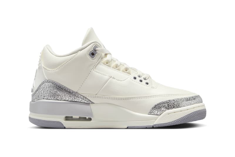 エアジョーダン3 の “セイル/メタリック シルバー”をチェック air jordan 3 sail metallic silver release info