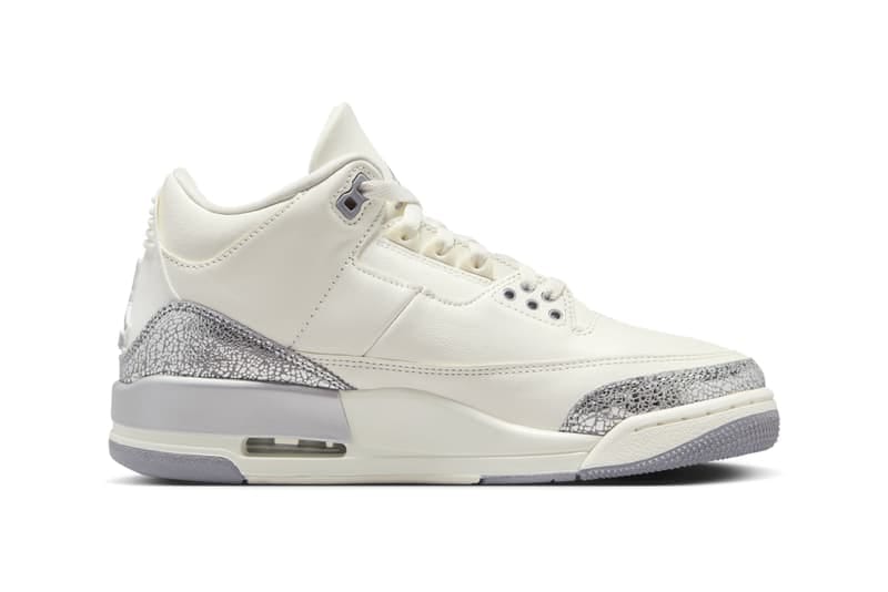 Air Jordan 3 の新色 “Sail/Metallic Silver” をチェック