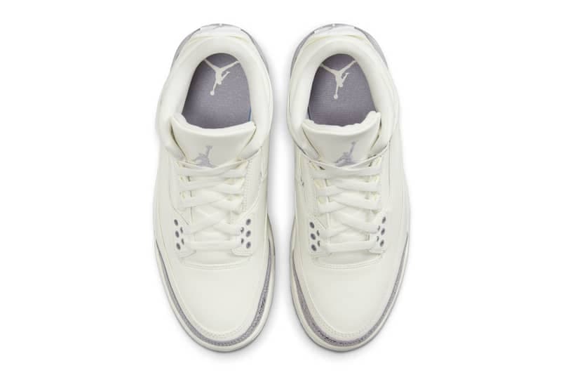 エアジョーダン3 の “セイル/メタリック シルバー”をチェック air jordan 3 sail metallic silver release info