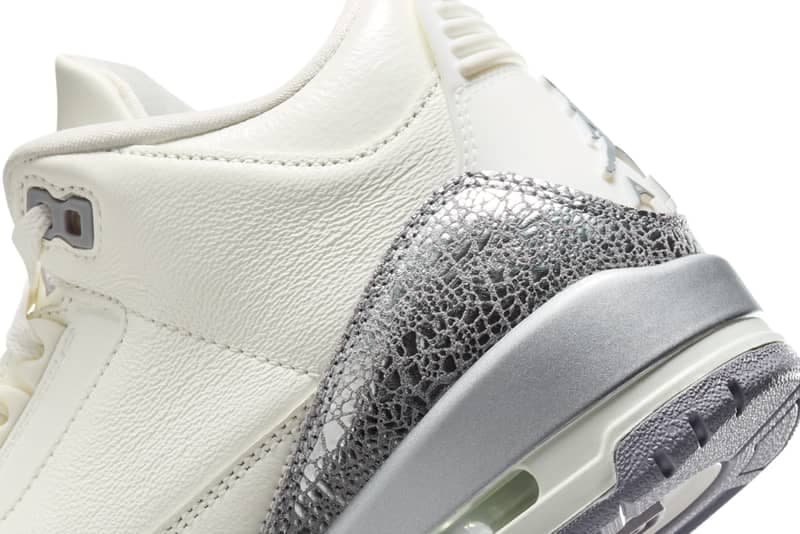 エアジョーダン3 の “セイル/メタリック シルバー”をチェック air jordan 3 sail metallic silver release info