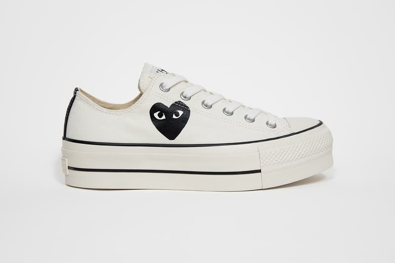 プレイ コムデギャルソン x コンバースから初の厚底シューズが登場 PLAY COMME des GARÇONS x Converse Chuck Taylor All-Star Platform 2025 spring summer release info