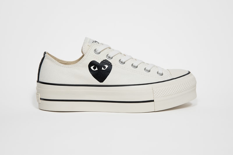 プレイ コムデギャルソン x コンバースから初の厚底シューズが登場 PLAY COMME des GARÇONS x Converse Chuck Taylor All-Star Platform 2025 spring summer release info