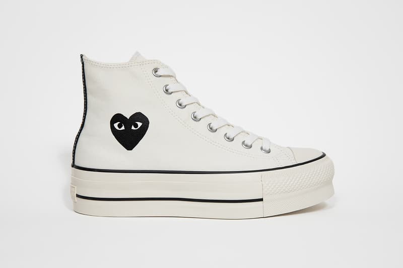 プレイ コムデギャルソン x コンバースから初の厚底シューズが登場 PLAY COMME des GARÇONS x Converse Chuck Taylor All-Star Platform 2025 spring summer release info