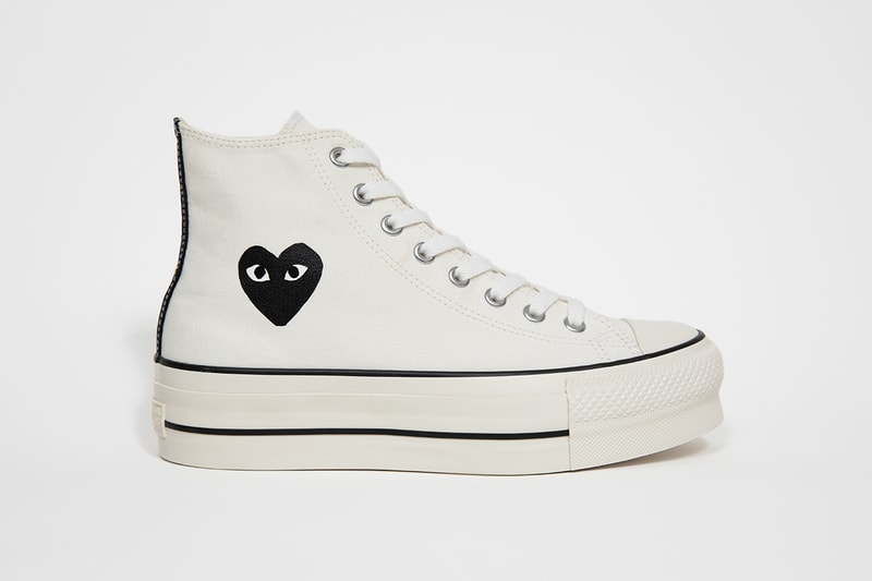 プレイ コムデギャルソン x コンバースから初の厚底シューズが登場 PLAY COMME des GARÇONS x Converse Chuck Taylor All-Star Platform 2025 spring summer release info