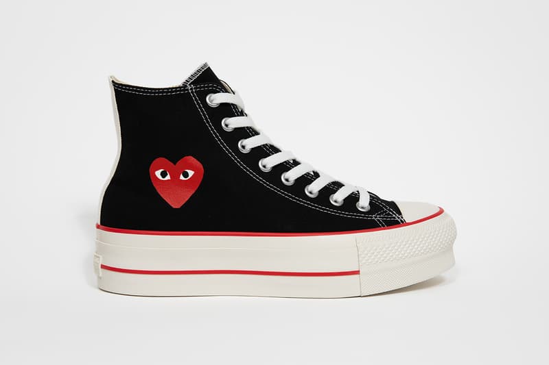 プレイ コムデギャルソン x コンバースから初の厚底シューズが登場 PLAY COMME des GARÇONS x Converse Chuck Taylor All-Star Platform 2025 spring summer release info