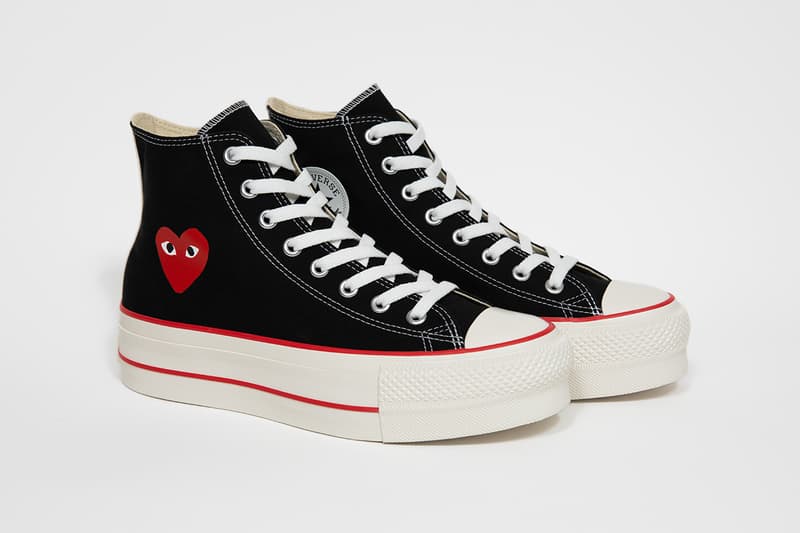 プレイ コムデギャルソン x コンバースから初の厚底シューズが登場 PLAY COMME des GARÇONS x Converse Chuck Taylor All-Star Platform 2025 spring summer release info