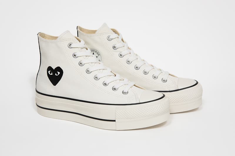 プレイ コムデギャルソン x コンバースから初の厚底シューズが登場 PLAY COMME des GARÇONS x Converse Chuck Taylor All-Star Platform 2025 spring summer release info
