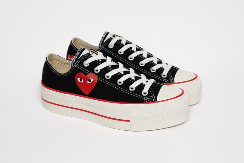 プレイ コムデギャルソン x コンバースから初の厚底シューズが登場 PLAY COMME des GARÇONS x Converse Chuck Taylor All-Star Platform 2025 spring summer release info