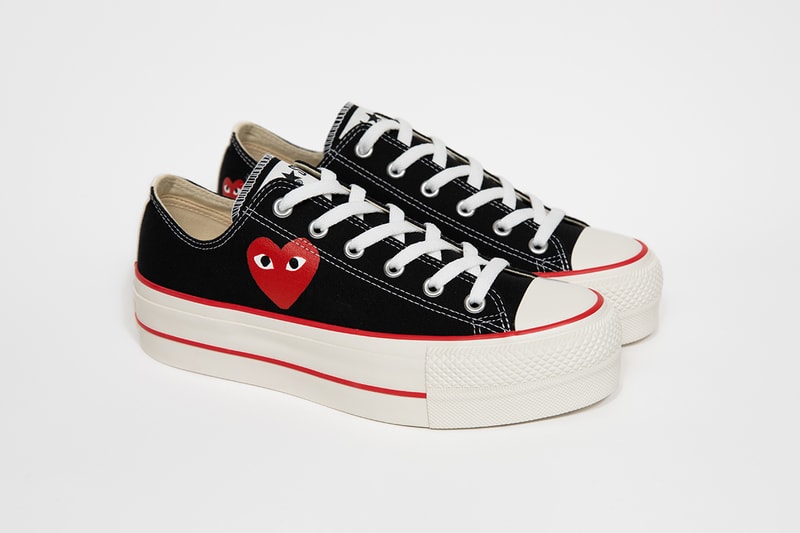 プレイ コムデギャルソン x コンバースから初の厚底シューズが登場 PLAY COMME des GARÇONS x Converse Chuck Taylor All-Star Platform 2025 spring summer release info
