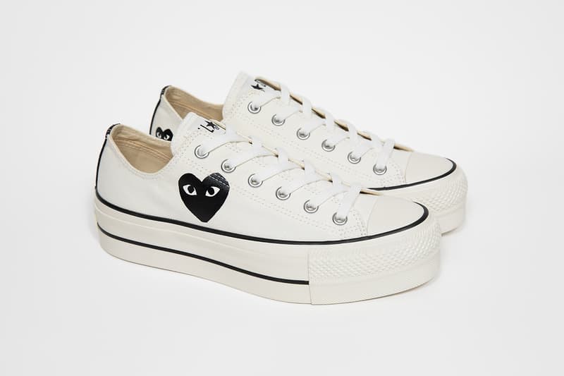 プレイ コムデギャルソン x コンバースから初の厚底シューズが登場 PLAY COMME des GARÇONS x Converse Chuck Taylor All-Star Platform 2025 spring summer release info