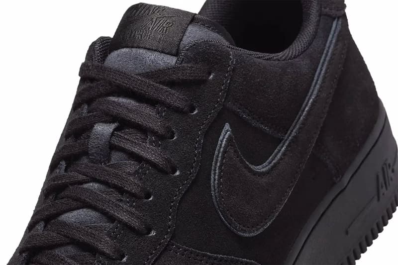 ナイキ エアフォース 1 ローにオールブラックの新色 “ブラック キャット” が登場 Official Look at the Nike Air Force 1 Low "Black Cat" summer HQ1966-002 suede