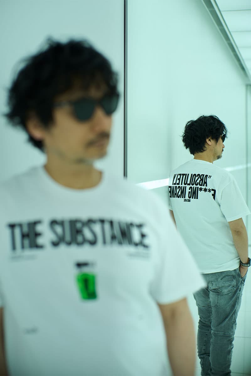 ギークスルールが映画『サブスタンス』とのコラボTシャツを3型発売 geeks rule sabstance collaboration t shirts release info
